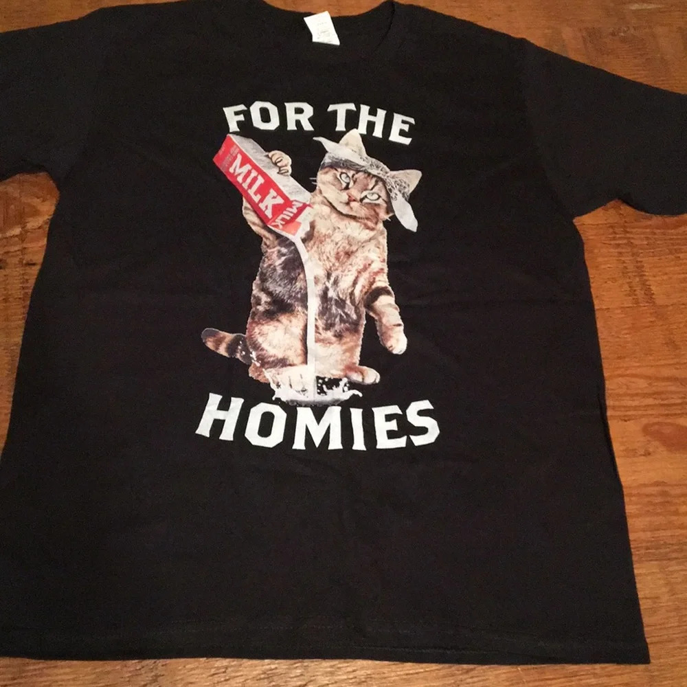 New* For the Homies Cat T Shirt‎